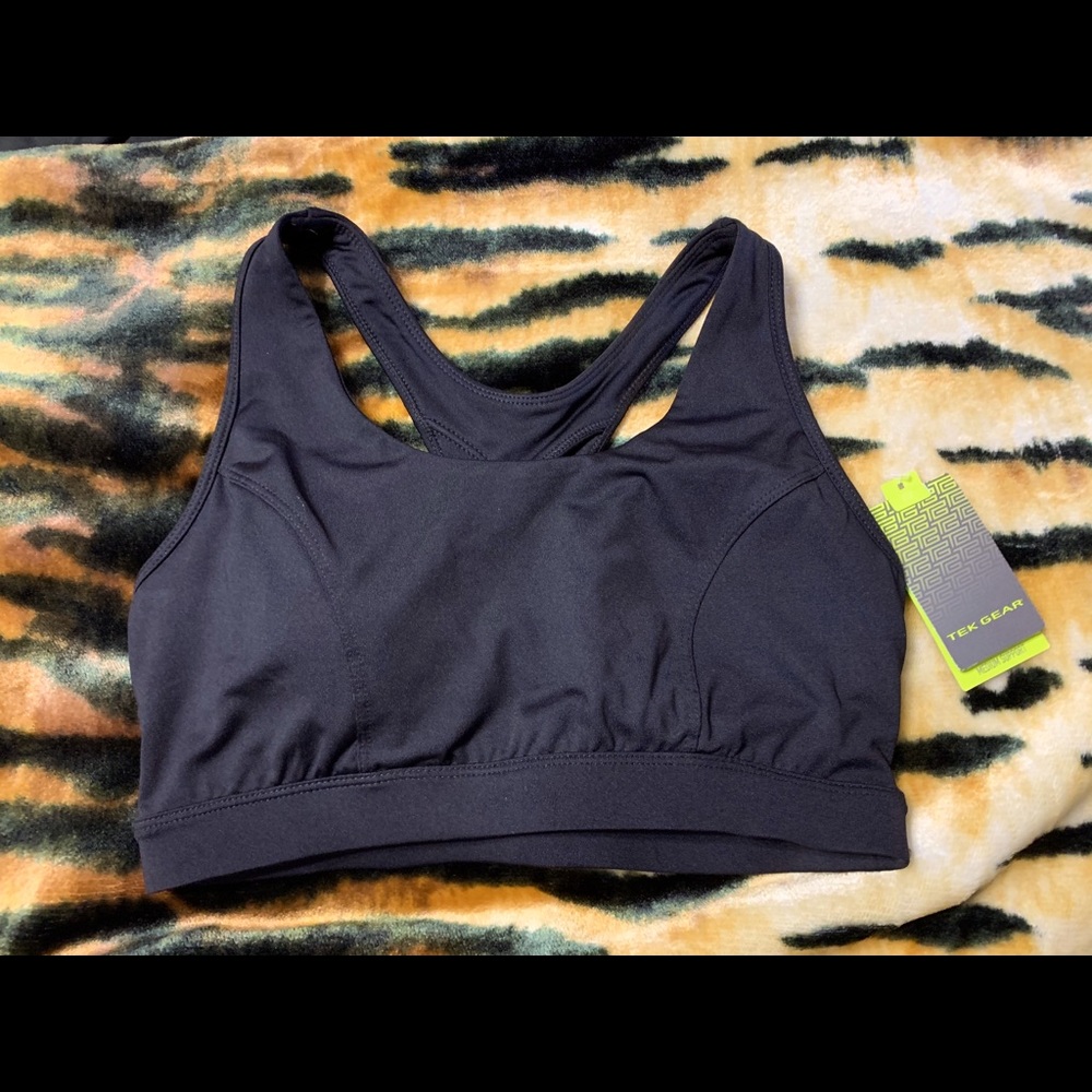 Tek Gear Med.Support Sports Bra in Black sz Large